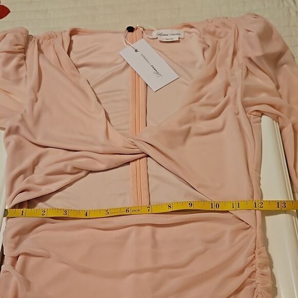NWT Lovers + Friends pink ruched cut out dress size Small - Picture 14 of 15